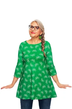 Hot Anita tunika Cykeltur Grön Toppar | Klänningar