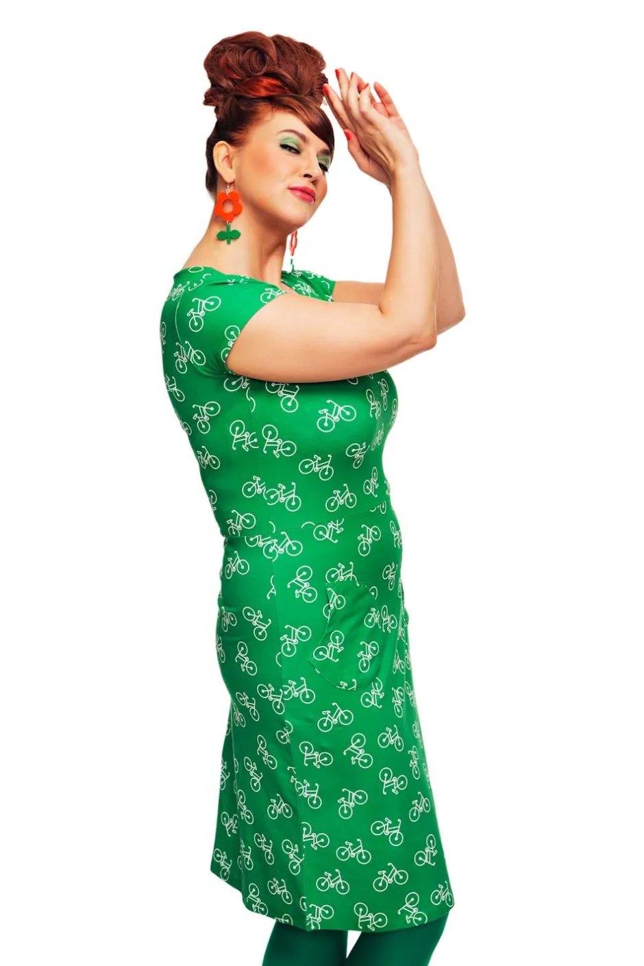 New Asta klänning Cykeltur Grön Klänningar