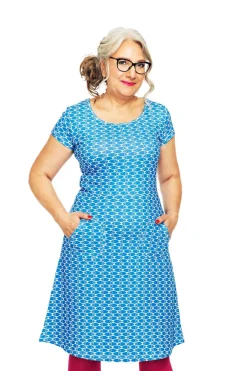 Online Asta klänning Mört Blå Klänningar