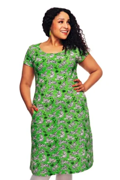 Clearance Asta klänning Tigrar Grön Klänningar