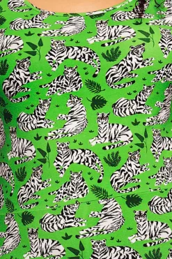 Clearance Asta klänning Tigrar Grön Klänningar