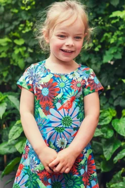 Hot Asta MINI klänning Fågeltivoli Blå Barn Barnkläder