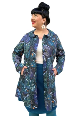 Online Berit kappa Framtid blå Jackor