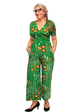 Hot Britta byxdress Bladverk Grön Klänningar