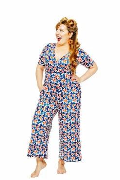 Online Britta byxdress Klöver Orange Klänningar