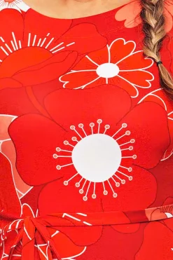 Clearance Doris klänning 1960 Röd Klänningar