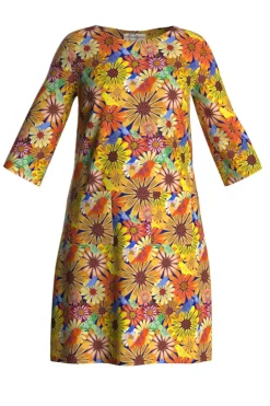 Outlet Doris klänning Fågeltivoli Senap Klänningar