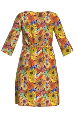 Outlet Doris klänning Fågeltivoli Senap Klänningar