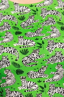 Clearance Doris klänning Tigrar Grön Klänningar
