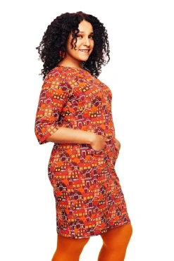 New Doris klänning Vår gata orange Klänningar