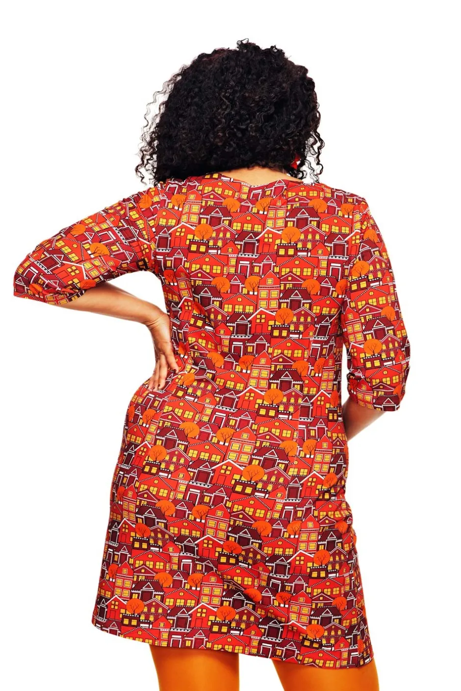 New Doris klänning Vår gata orange Klänningar