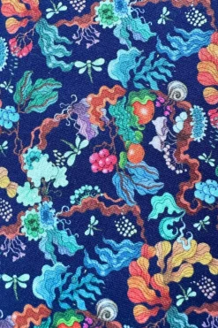 Sale Ekologiskt trikåtyg Evighet Blå MINI Tyg