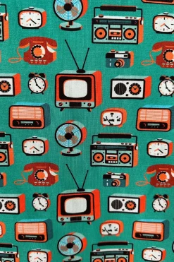 Discount Ekologiskt trikåtyg TV Turkos Tyg