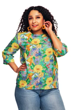 Fashion Elsie topp Illusion Färgglad Toppar