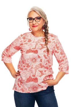 Fashion Elsie topp Rörelse Röd Toppar