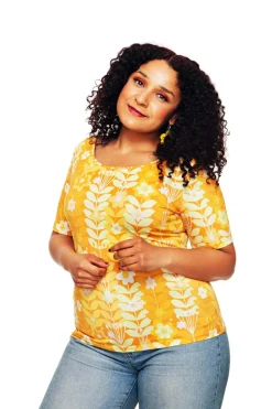 New Elvira topp Växtkraft Gul Toppar