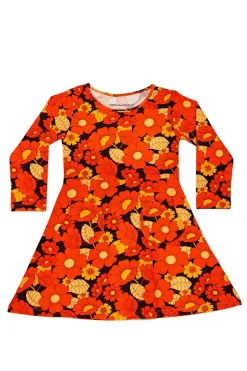 New Ester MINI klänning 1970 orange Barn Barnkläder