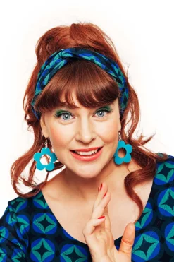 Hot Hedda hårband Mosaik Blå Hårband