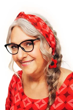 Fashion Hedda hårband Mosaik Röd Hårband