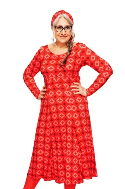 Best Helga klänning Mosaik Röd Klänningar