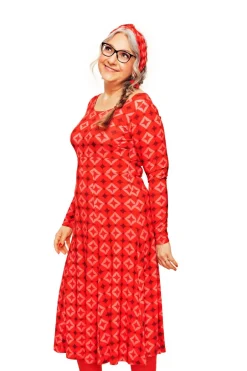 Best Helga klänning Mosaik Röd Klänningar