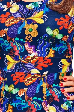 Fashion Helga klänning Urdjur blå Klänningar