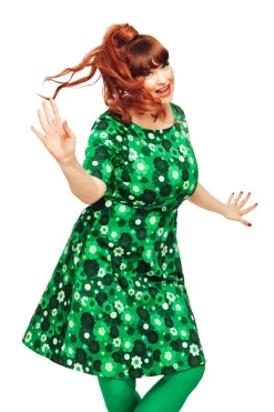 Sale Irma klänning Perspektiv Grön Klänningar