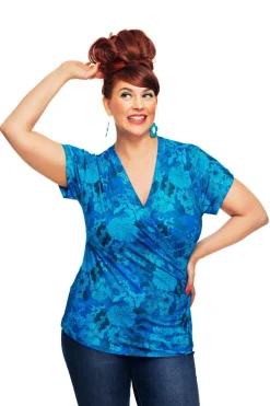 Fashion Jessica topp Illusion Blå Toppar