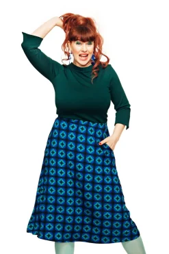 Clearance Lisa kjol Mosaik Blå Kjolar