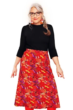 Clearance Lisa kjol Urdjur röd Kjolar