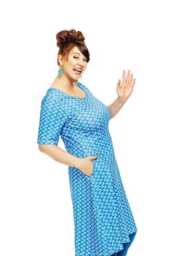 Discount Magda klänning Mört Blå Klänningar