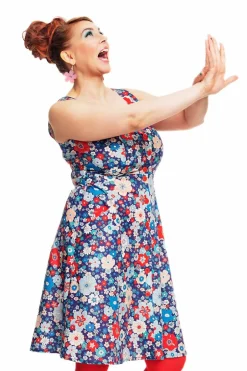 Sale Maja klänning Kreativ Blå Klänningar