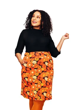 Outlet Majken kjol 1970 orange Kjolar