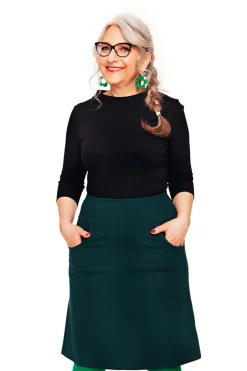 Sale Majken kjol Mörkgrön Kjolar