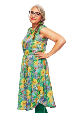 Sale Malin klänning Illusion Färgglad Klänningar