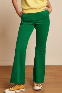 Discount Marcie Flared byxa Babyrib Meadow Green Byxor