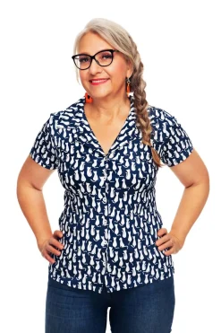 Clearance Margit blus Katter Toppar
