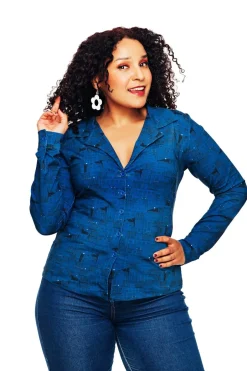 Outlet Matilda blus Stockholm Blå Toppar