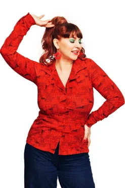 Sale Matilda blus Stockholm Röd Toppar