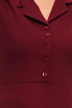 Clearance Monica klänning Vinröd Klänningar