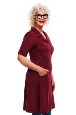 Clearance Monica klänning Vinröd Klänningar