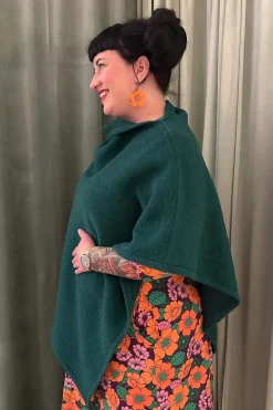 New Poncho grön Koftor