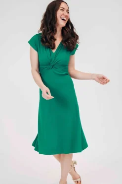 Online Pretty knotted klänning Ultramarine green Klänningar