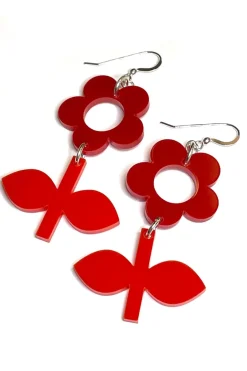 Discount Örhängen Blom Ros/Vallmo liten Örhängen