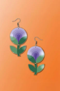 Clearance Örhängen Brenda medium lila Örhängen