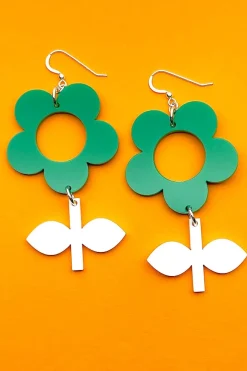 Outlet Örhängen Flora Basilika/Vitsippa stor Örhängen