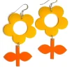 Discount Örhängen Flora Solros/Apelsin stor Örhängen