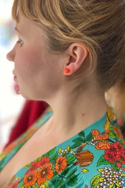 Fashion Örhängen koda pluppar orange Örhängen