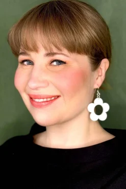 Outlet Örhängen Solo Vitsippa stor Örhängen