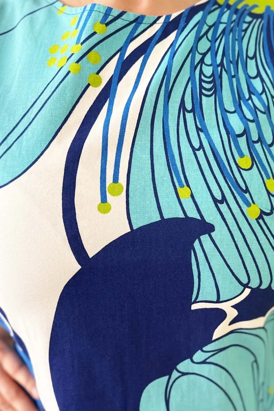 New Rut klänning Retro blå Klänningar